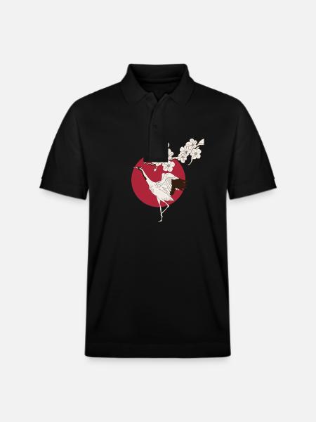 Japans kunst - japansk kunst - Stanley/Stella PREPSTER økologisk unisex poloshirt - sort