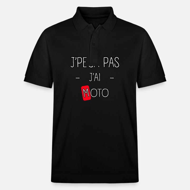 J'peux pas j'ai Moto - Polo PREPSTER bio Stanley/Stella Unisexe - noir