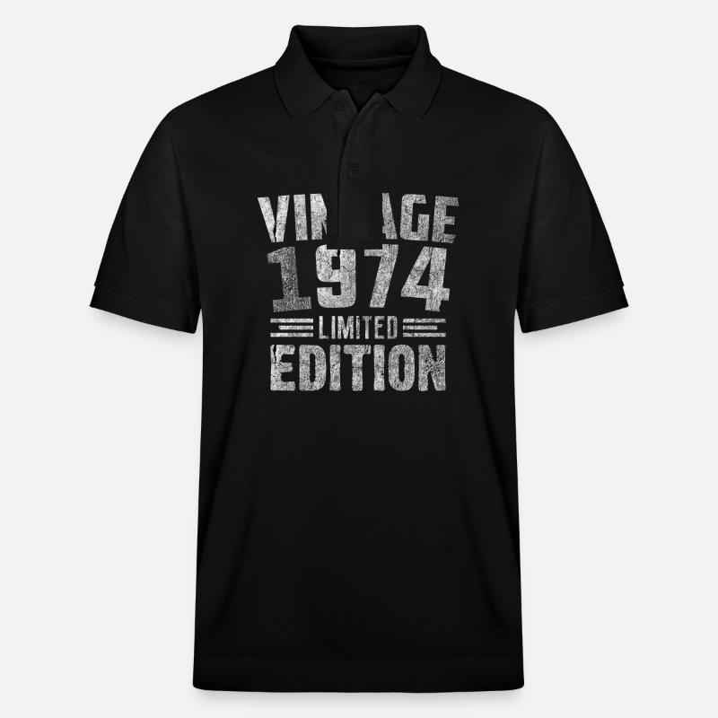 Millésime 1974 Édition Limitée - Polo PREPSTER bio Stanley/Stella Unisexe - noir