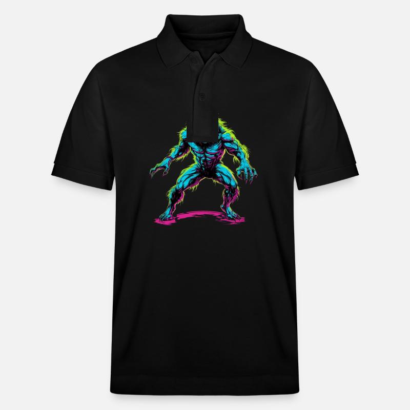 Werwolf Halloween Wolf Wolfsrudel - Stanley/Stella Unisex Bio-Poloshirt PREPSTER - Schwarz