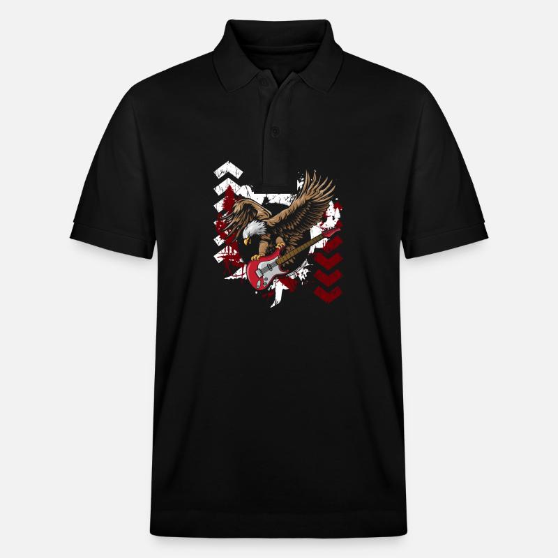 Trash Polka Trash Cool Noir - Polo PREPSTER bio Stanley/Stella Unisexe - noir