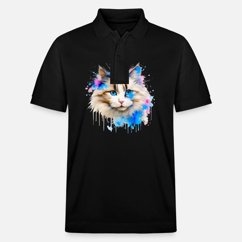 chat ragdol - Polo PREPSTER bio Stanley/Stella Unisexe - noir