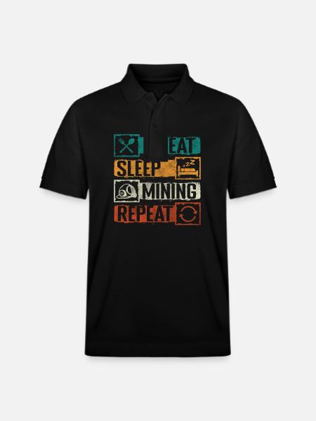 Miner Stones - Stanley/Stella Unisex Organic Polo Shirt PREPSTER - black