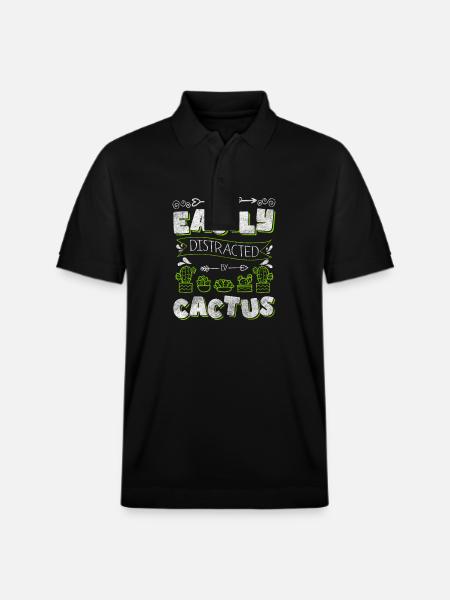 Cacti Prickly Gardener Sting - Stanley/Stella Unisex Organic Polo Shirt PREPSTER - black