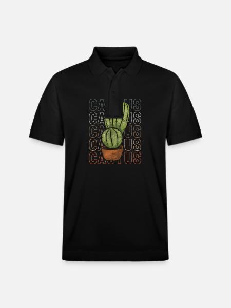 Cactus Sun Mexico Hug - Stanley/Stella Unisex Organic Polo Shirt PREPSTER - black