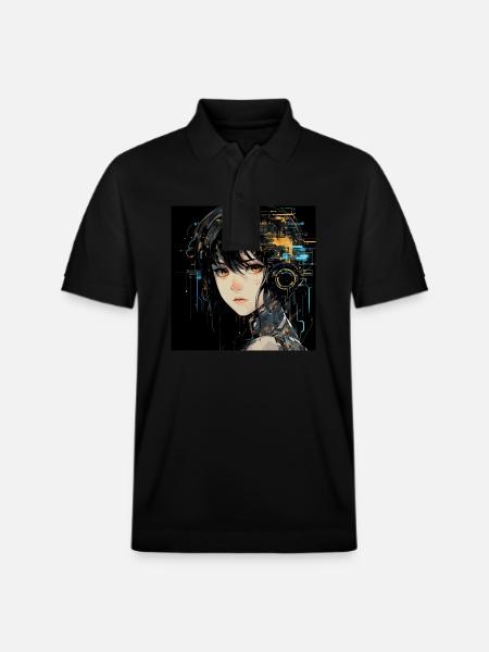 Anime Eyes Digital - Stanley/Stella Unisex Organic Polo Shirt PREPSTER - black
