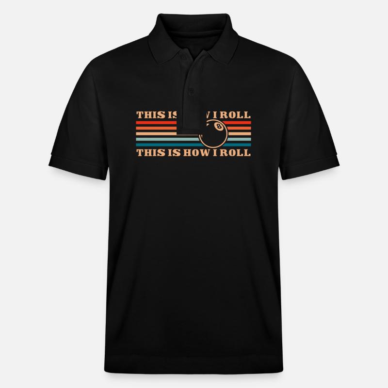 Billard Pub 8-Ball - Polo PREPSTER bio Stanley/Stella Unisexe - noir