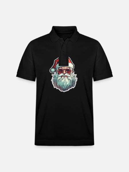 Santa Claus - illustration - Stanley/Stella Unisex Organic Polo Shirt PREPSTER - black