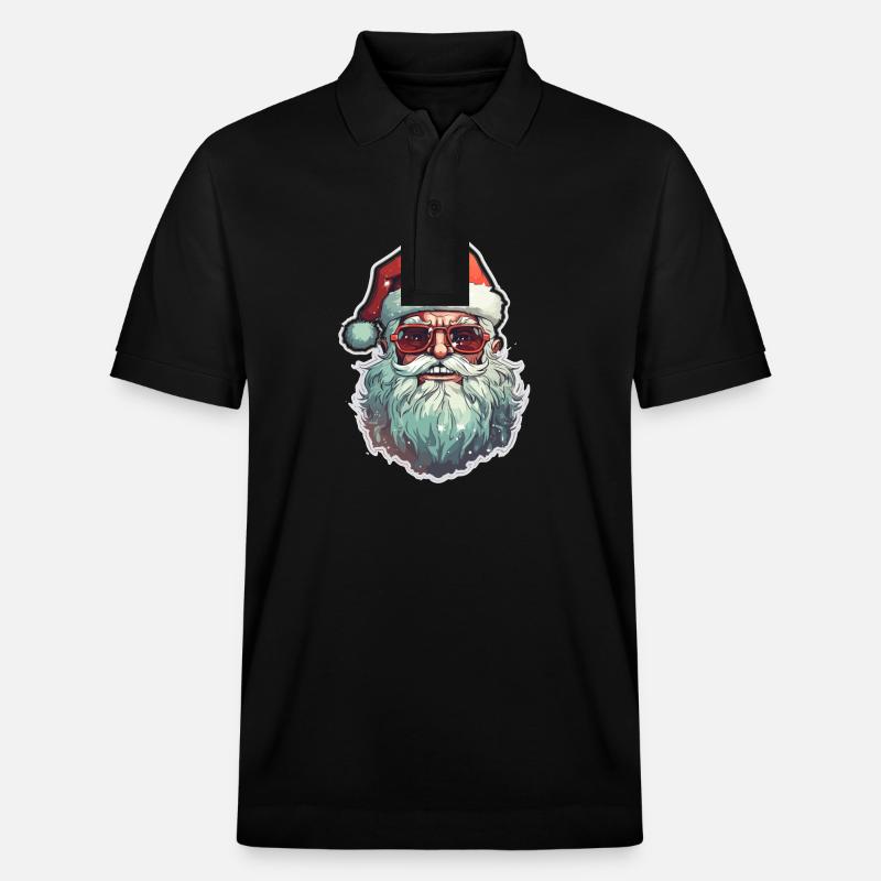Weihnachtsmann - Illustration - Stanley/Stella Unisex Bio-Poloshirt PREPSTER - Schwarz