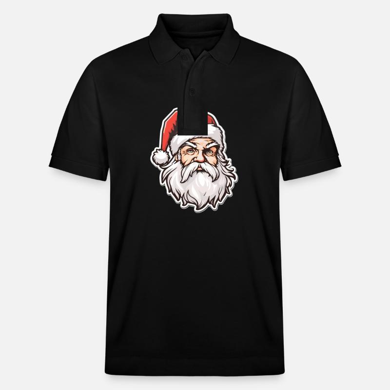 Père Noël - illustration - Polo PREPSTER bio Stanley/Stella Unisexe - noir