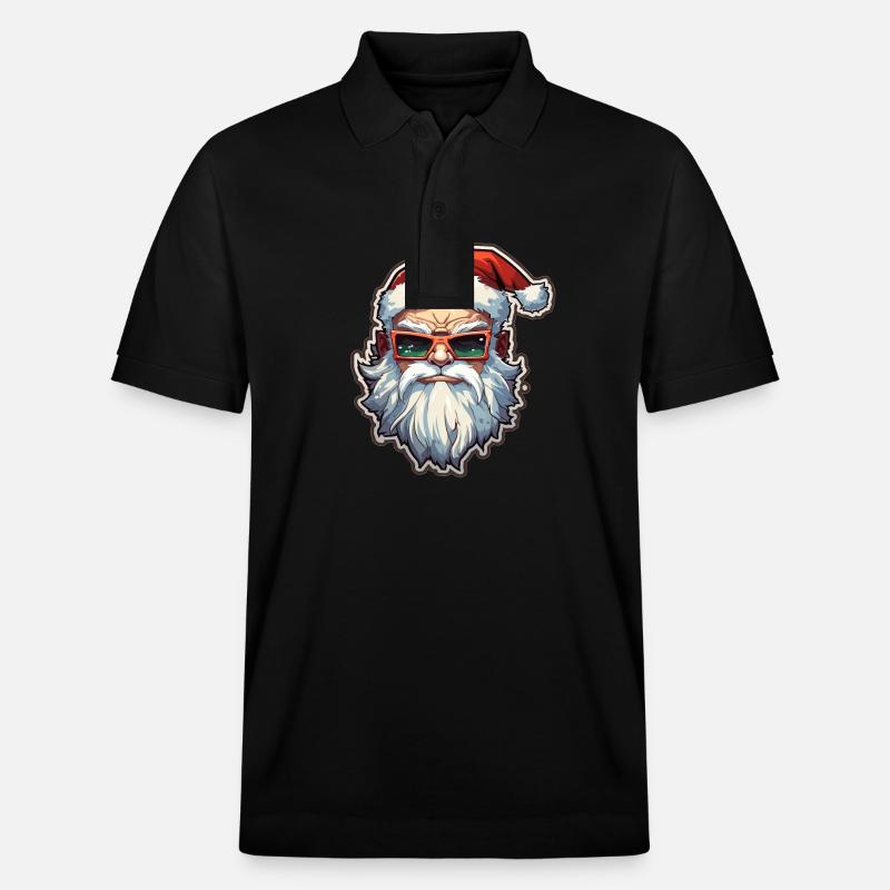Weihnachtsmann - Illustration - Stanley/Stella Unisex Bio-Poloshirt PREPSTER - Schwarz