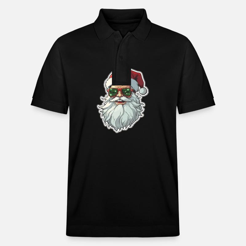 Weihnachtsmann - Illustration - Stanley/Stella Unisex Bio-Poloshirt PREPSTER - Schwarz