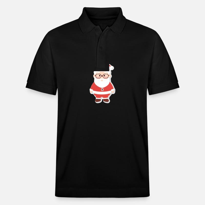 Père Noël - illustration - Polo PREPSTER bio Stanley/Stella Unisexe - noir