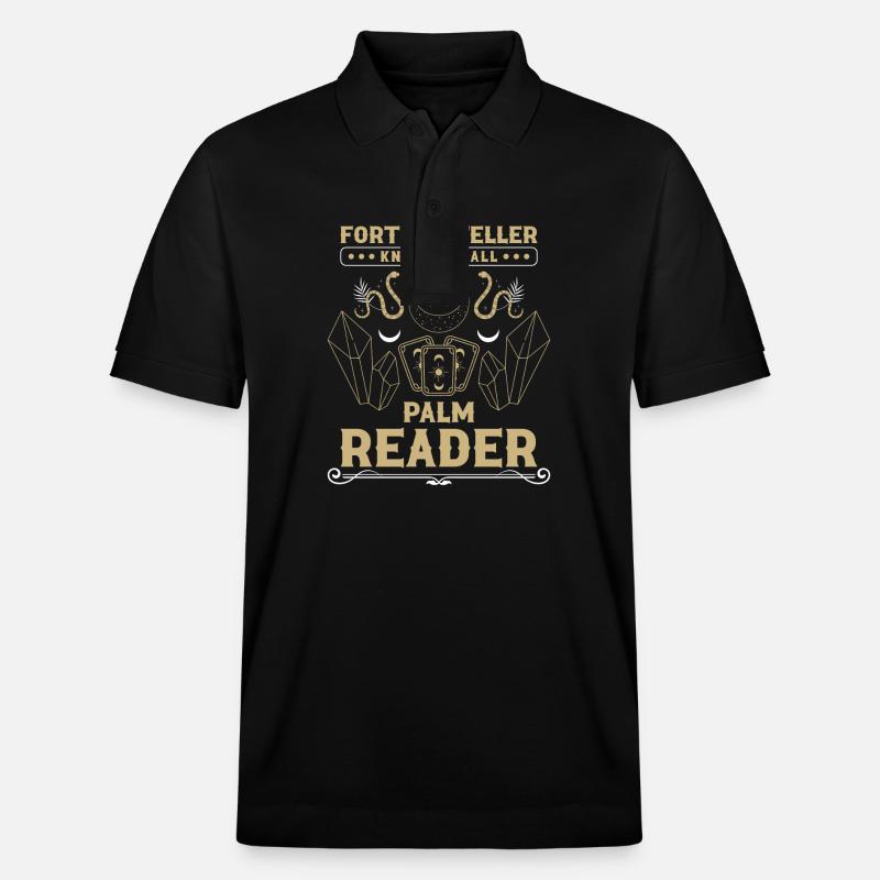Kristallkugel Astrologie Hellsehen Sternzeichen - Stanley/Stella Unisex Bio-Poloshirt PREPSTER - Schwarz