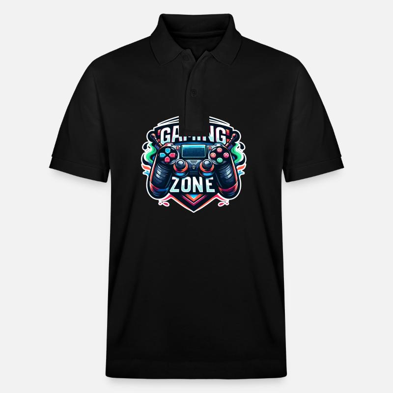 Gaming Zone - Controller Illustration - Stanley/Stella Unisex Bio-Poloshirt PREPSTER - Schwarz