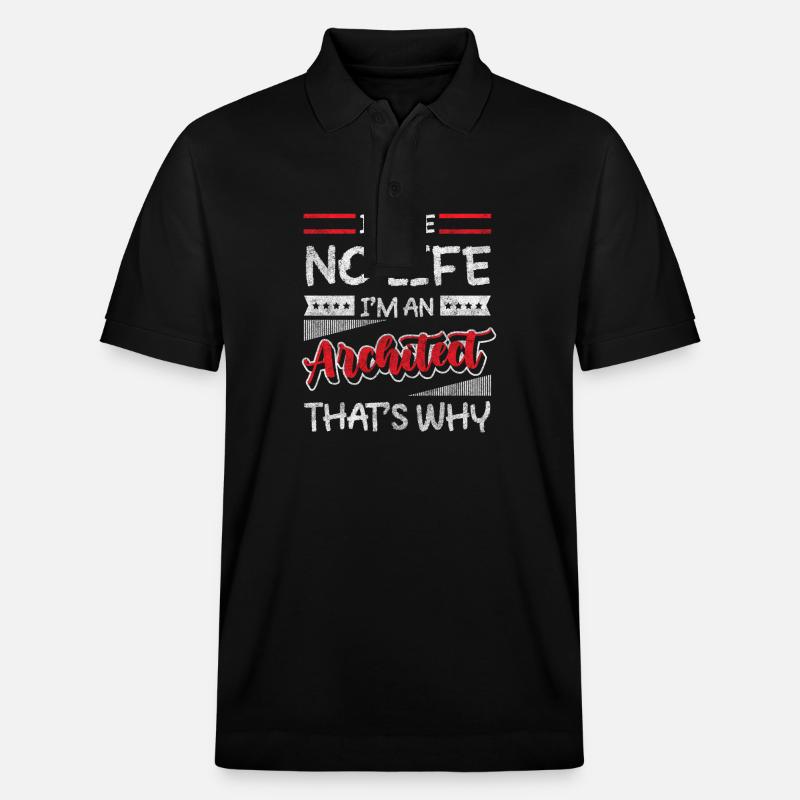 Designer Style Construction Site Builder - Stanley/Stella Unisex Organic Polo Shirt PREPSTER - black