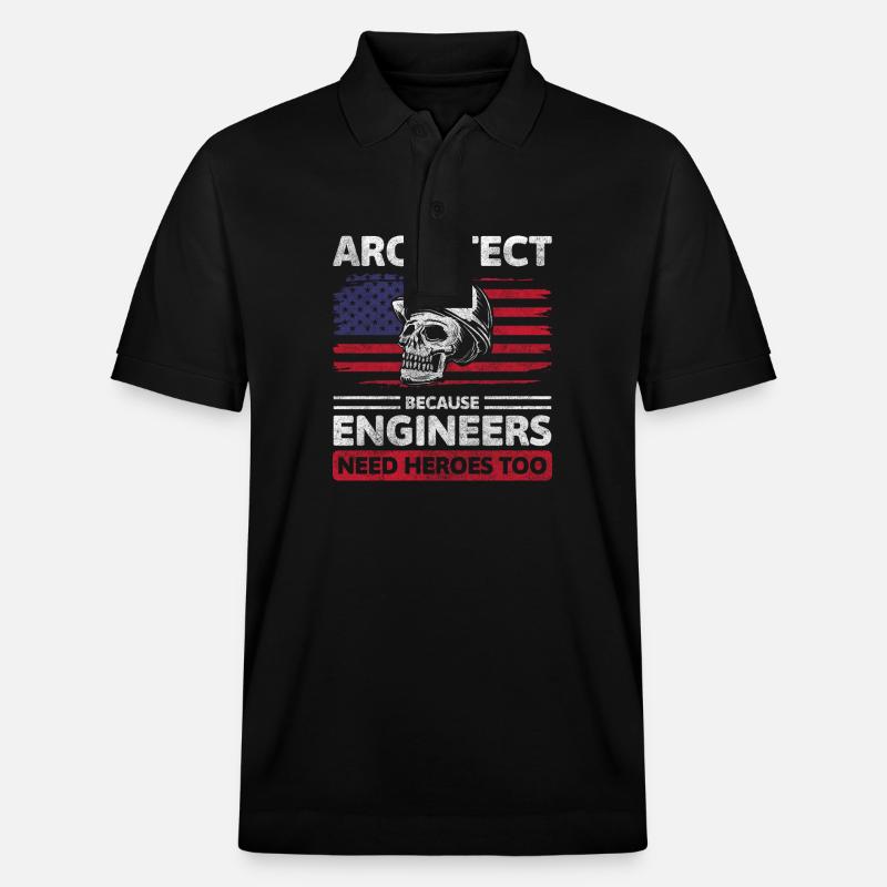 Architecte Constructeur - Polo PREPSTER bio Stanley/Stella Unisexe - noir