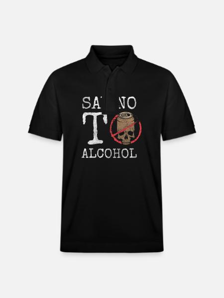 Non-Alcoholic Alcoholics Drinking Reboot - Stanley/Stella Unisex Organic Polo Shirt PREPSTER - black