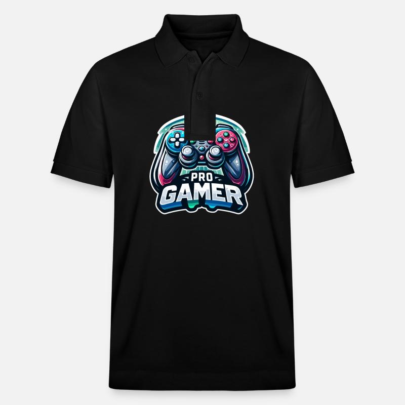 Pro Gamer - Controller Illustration - Stanley/Stella Unisex Bio-Poloshirt PREPSTER - Schwarz