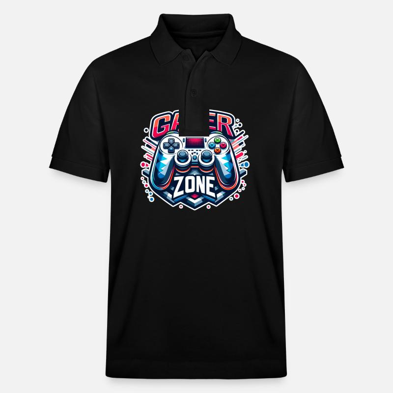 Gamer Zone - Controller Illustration - Stanley/Stella Unisex Bio-Poloshirt PREPSTER - Schwarz