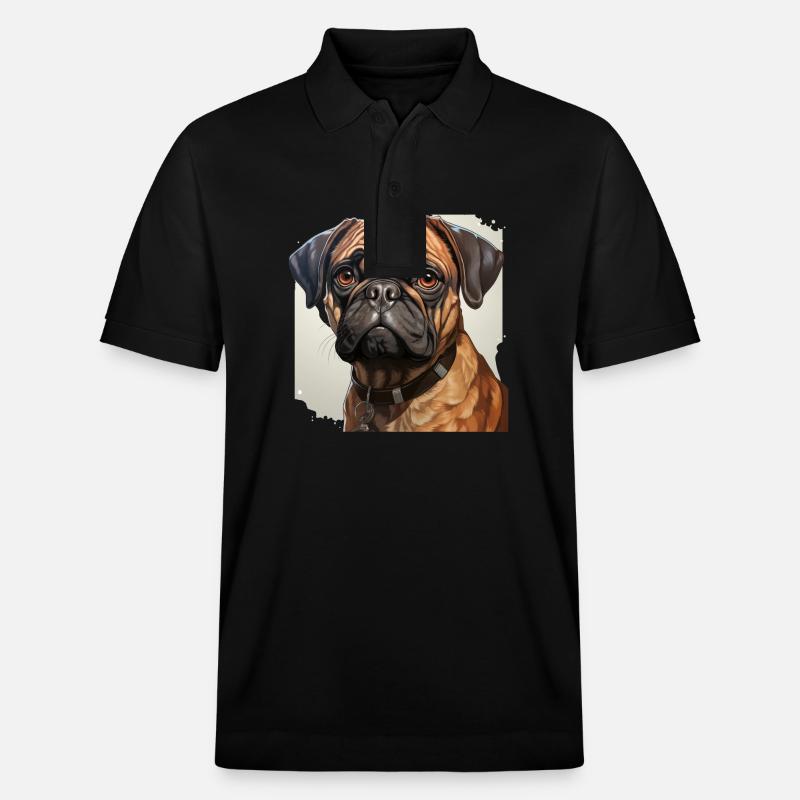 Portrait de carlin - Polo PREPSTER bio Stanley/Stella Unisexe - noir