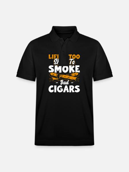 Rauchen Nikotin Rauchverbot Vape - Stanley/Stella Unisex Bio-Poloshirt PREPSTER - Schwarz
