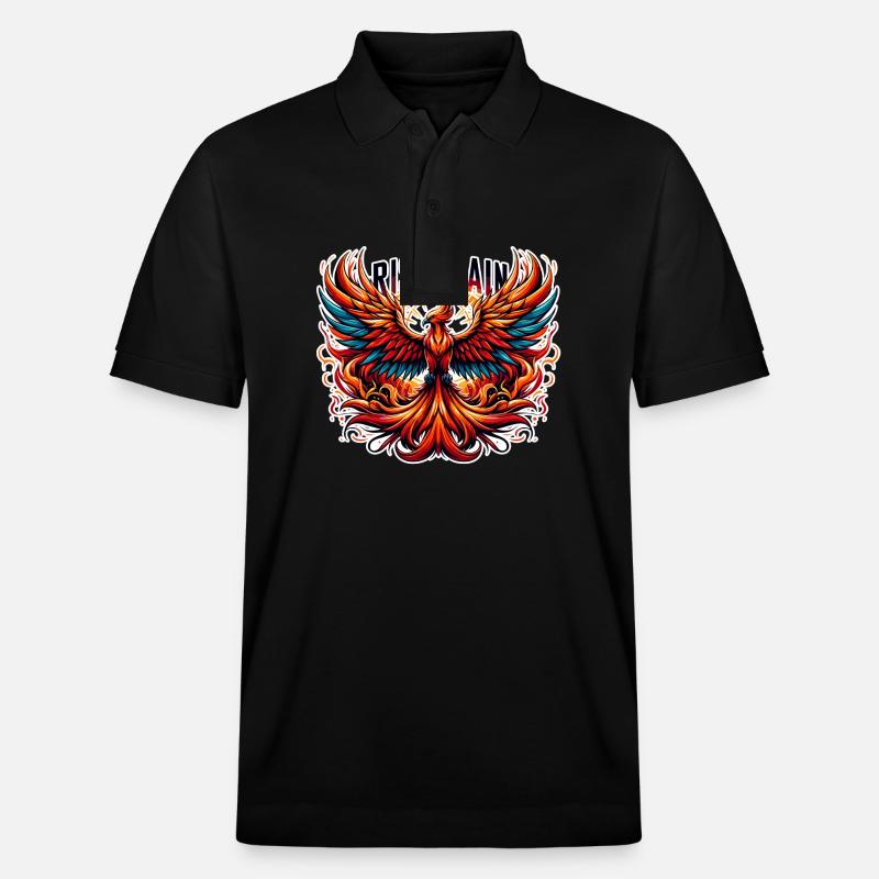 Rise Again - Phönix Illustration - Stanley/Stella Unisex Bio-Poloshirt PREPSTER - Schwarz