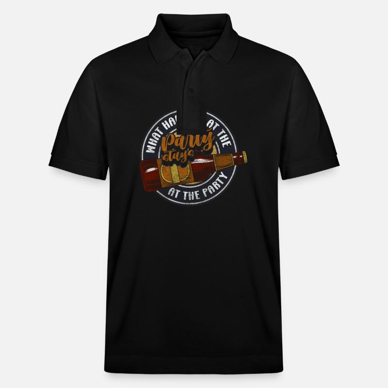 Fête Alcool Drôle - Polo PREPSTER bio Stanley/Stella Unisexe - noir