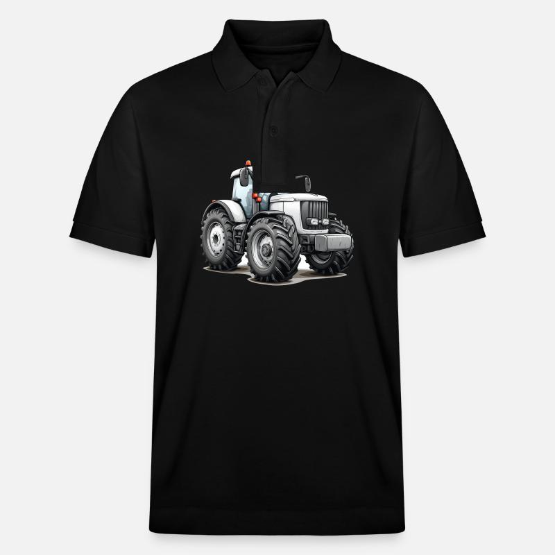 Niedlicher Traktor - Stanley/Stella Unisex Bio-Poloshirt PREPSTER - Schwarz