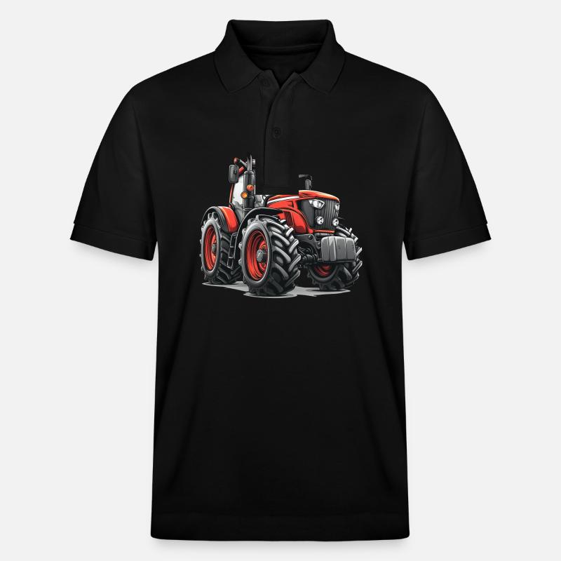 Niedlicher Traktor - Stanley/Stella Unisex Bio-Poloshirt PREPSTER - Schwarz