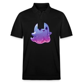 Kleiner Geist - Stanley/Stella Unisex Bio-Poloshirt PREPSTER - Schwarz - Vorne - Roxy (174cm) & Andy (188cm)