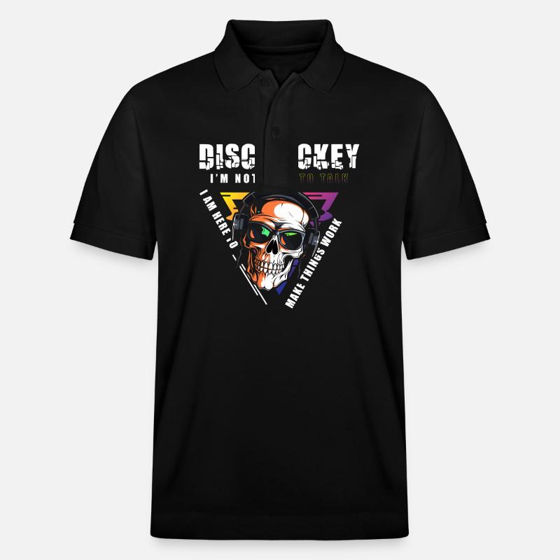 DJ Techno Party - Stanley/Stella Unisex Bio-Poloshirt PREPSTER - Schwarz