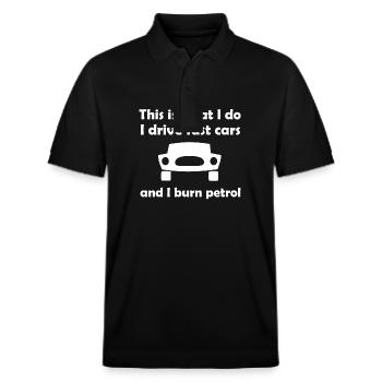 Die Autofahrer Freunde - Stanley/Stella Unisex Bio-Poloshirt PREPSTER - Schwarz - Vorne - Roxy (174cm) & Andy (188cm)