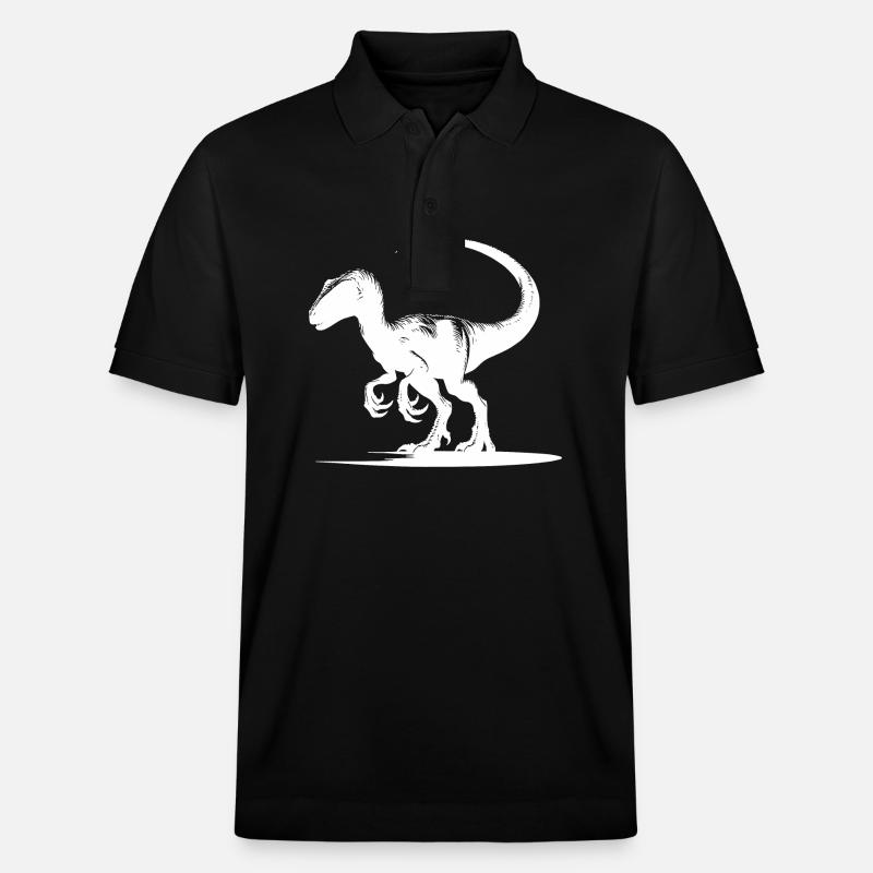 Dangereux dinosaure Dino Velociraptor - Polo PREPSTER bio Stanley/Stella Unisexe - noir