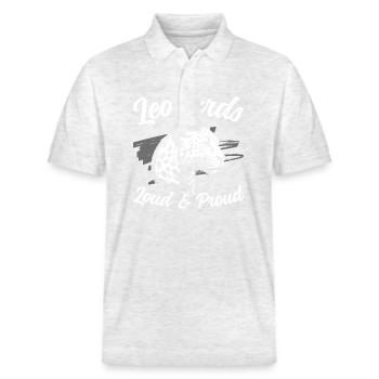 Afrika Wild Raubtier - Stanley/Stella Unisex Bio-Poloshirt PREPSTER - Weiß meliert - Vorne - Roxy (174cm) & Andy (188cm)