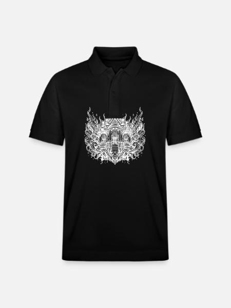 Classic Thailand temple - Stanley/Stella Unisex Organic Polo Shirt PREPSTER - black