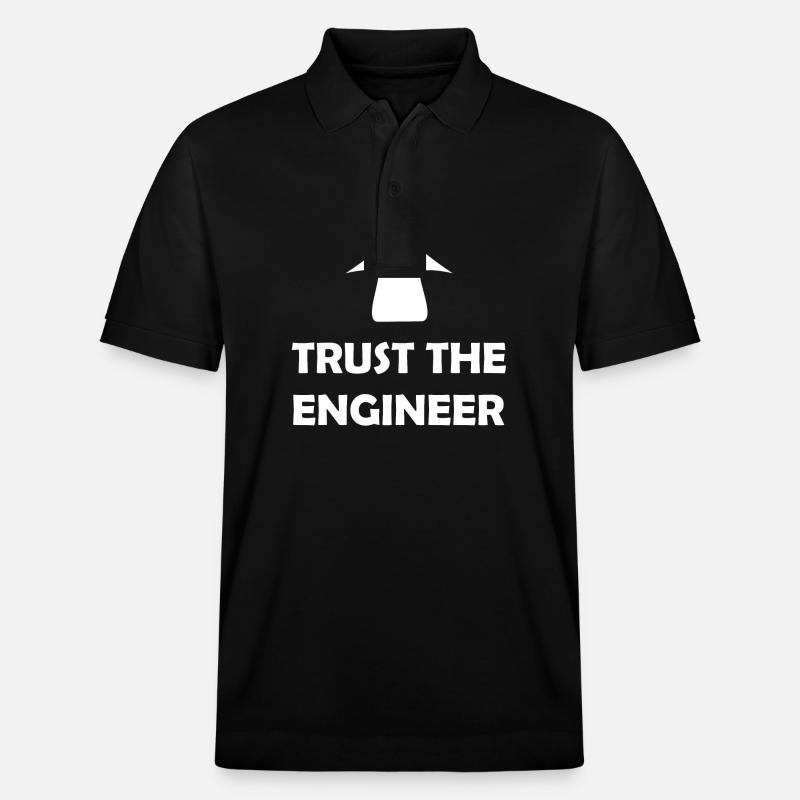 Trust the Engineer - Stanley/Stella Unisex Organic Polo Shirt PREPSTER - black