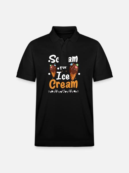 Eiscreme Eisdiele Softeis - Stanley/Stella Unisex Bio-Poloshirt PREPSTER - Schwarz