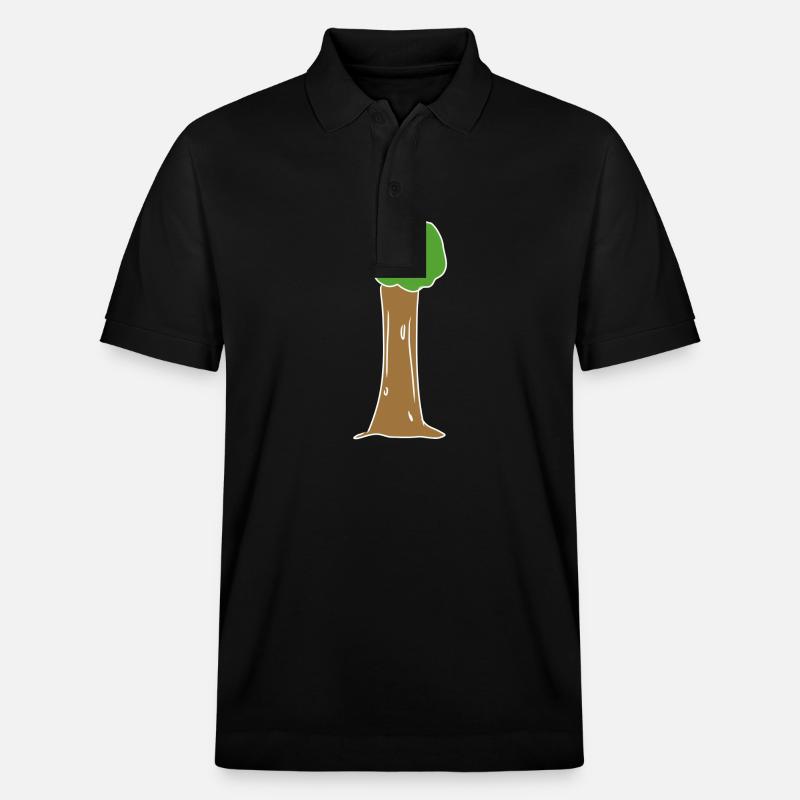 arbre, icône, nature, vert, plante - Polo PREPSTER bio Stanley/Stella Unisexe - noir