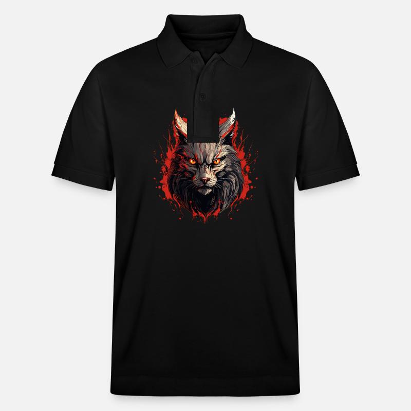 Wolfsblick der Durchdringung - Stanley/Stella Unisex Bio-Poloshirt PREPSTER - Schwarz