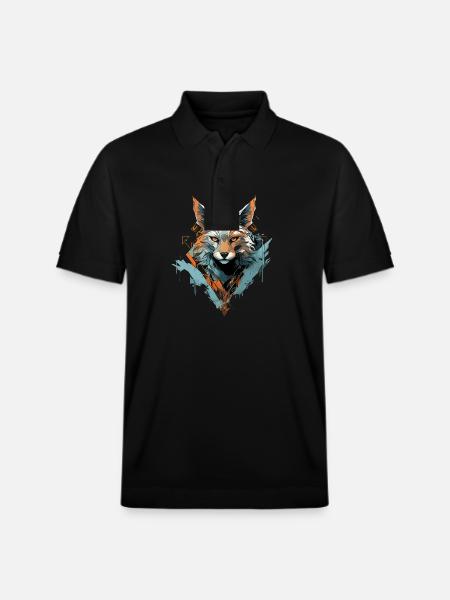 Fox whispers elegance - Stanley/Stella Unisex Organic Polo Shirt PREPSTER - black