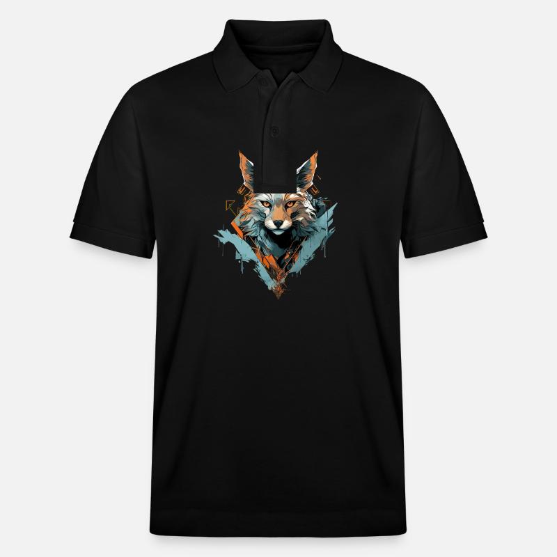 Fuchs flüstert Eleganz - Stanley/Stella Unisex Bio-Poloshirt PREPSTER - Schwarz