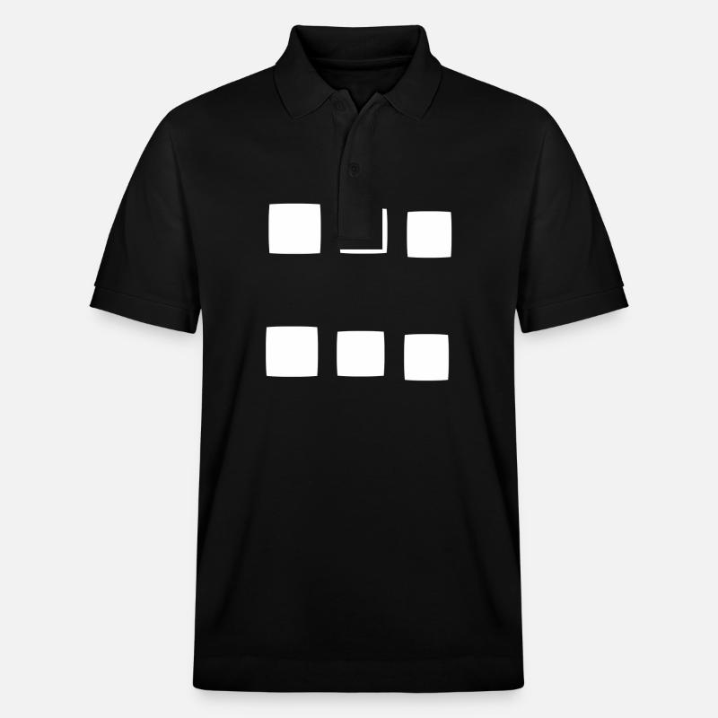 Pattern square square symbol - Stanley/Stella Unisex Organic Polo Shirt PREPSTER - black