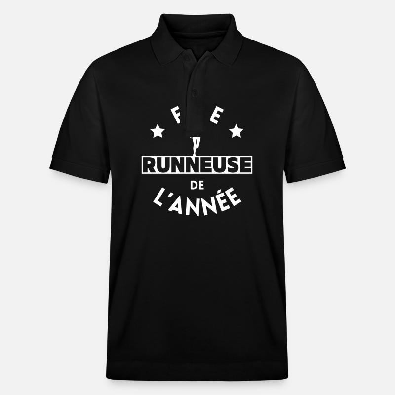 Élue runneuse de l année - Polo PREPSTER bio Stanley/Stella Unisexe - noir