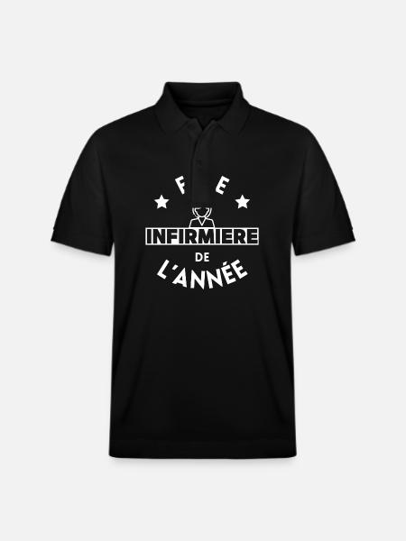 Élue infirmière de l'année - Polo PREPSTER bio Stanley/Stella Unisexe - noir