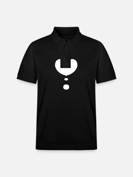 Heart Shape Love Symbol - Stanley/Stella Unisex Organic Polo Shirt PREPSTER - black