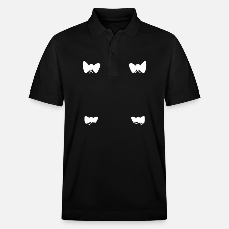 Loops Pattern Shapes Symbol - Stanley/Stella Unisex Organic Polo Shirt PREPSTER - black