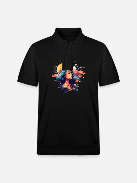 Frau im Abendglanz - Stanley/Stella Unisex Bio-Poloshirt PREPSTER - Schwarz