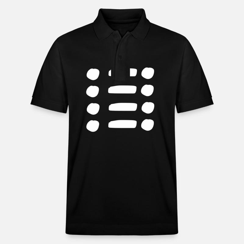 Line, dots, dot, shape, symbol - Stanley/Stella Unisex Organic Polo Shirt PREPSTER - black