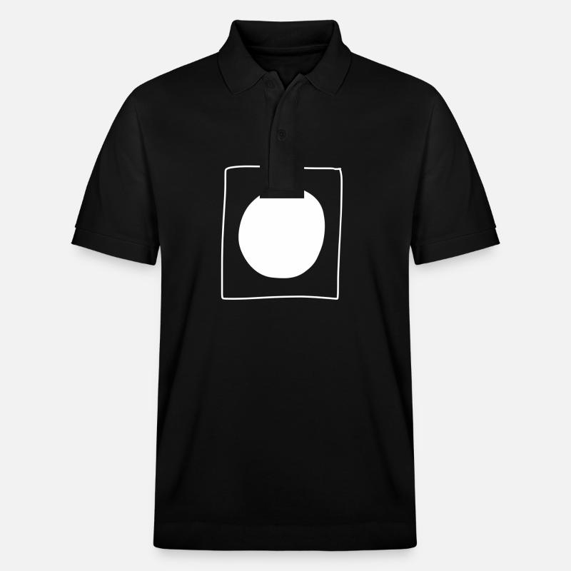 Circle Square Symbol Shape - Stanley/Stella Unisex Organic Polo Shirt PREPSTER - black